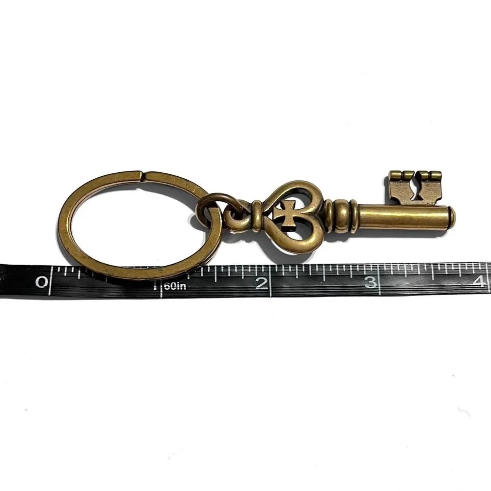 VTG James Avery Bronze Keychain Skeleton Key Heart Cross Fish Keyring Retired